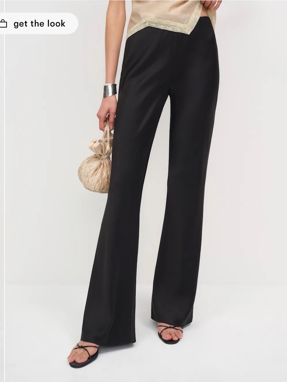 NWT Reformation Gale Satin Mid Rise Bias Pant Size Medium